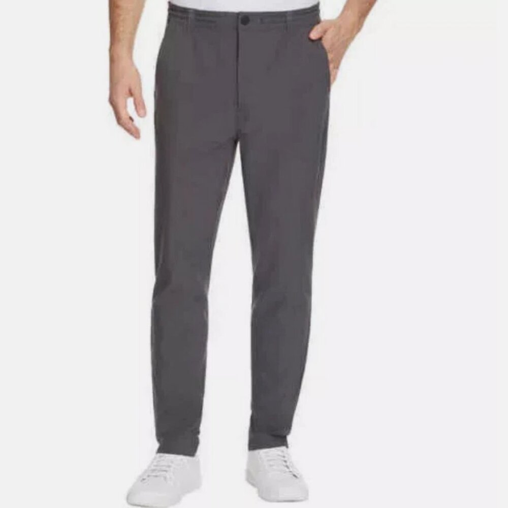 Marc New York Men’s Commuter Pant Slim Fit 4 Way Stretch Fabric: Gray (34x30)